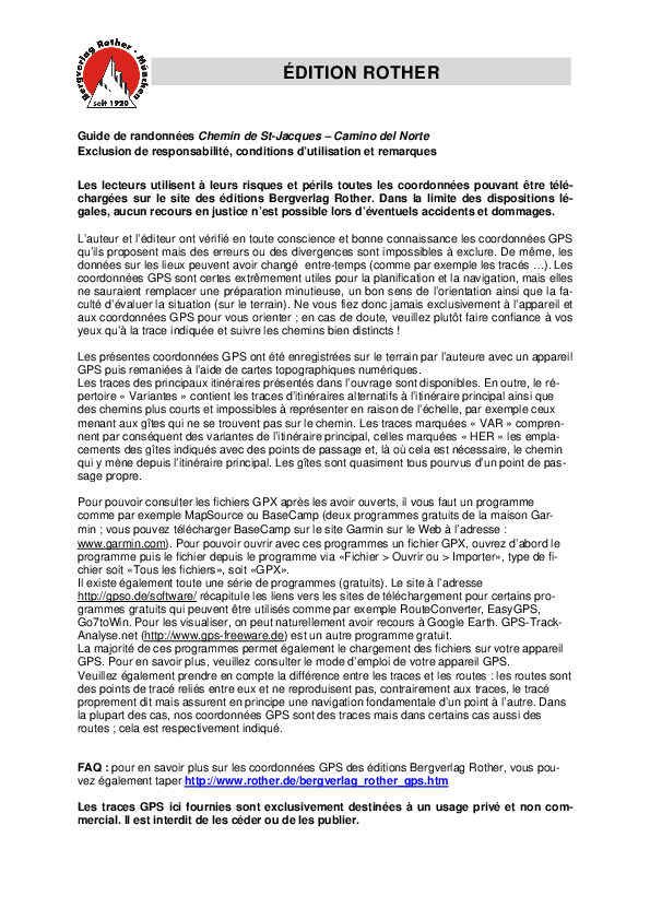 GPS_Camino del Norte_Exclusion de responsabilite, conditions d utilisation et remarques_4955_2.pdf