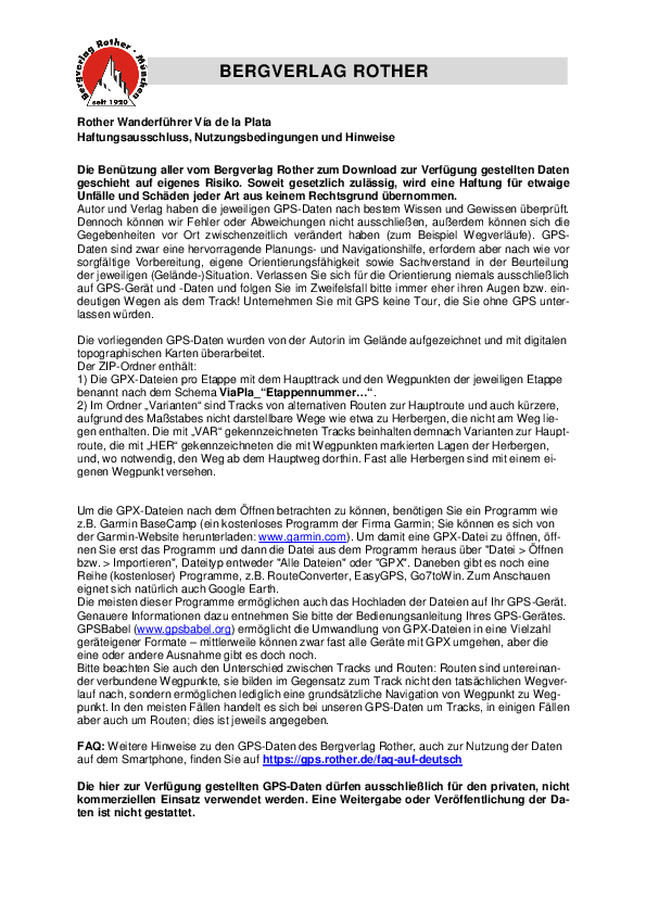 GPS-Daten ROTHER WF Via de la Plata - Haftungsausschluss, Nutzungsbedingungen und Hinweise_4333_4.pdf